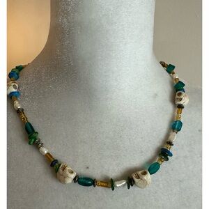 Beaded Skull Necklace